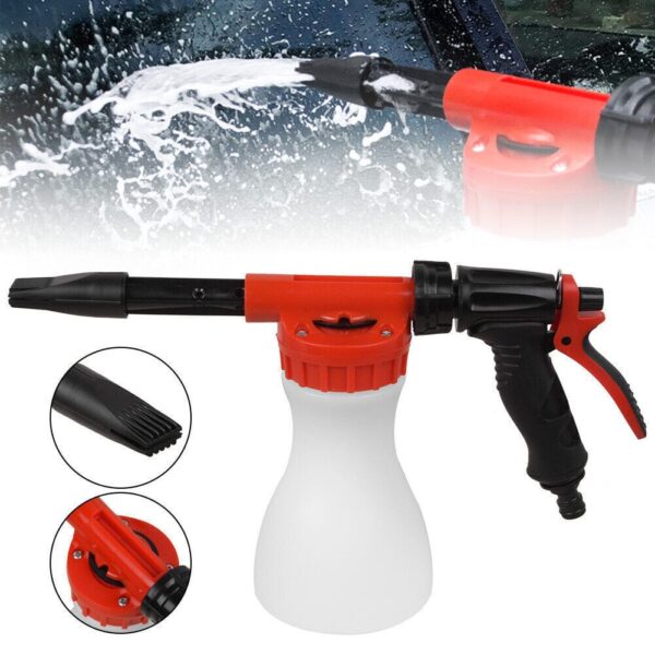Snow Foam Car Wash Spray Gun Lance Uses Hose Pipe Sprayer 900ML Handheld Bottle - Image 8