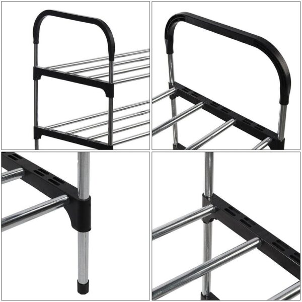 4TIER Shoe Rack Stand Heavy Duty Sturdy Storage Lightweight Compact Space Saving - Image 9