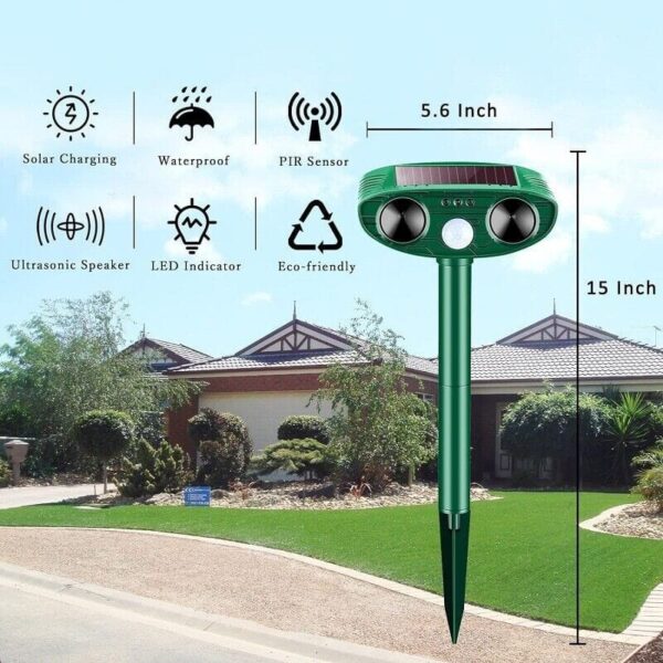 Ultrasonic Cat Dog Fox Pest Motion Sensor Repeller Scarer Deterrent Repellent UK  The UK Does Not Include VAT, Which Needs To Be Borne By Oneself. Please Consider Carefully Before Placing An Order - Image 8