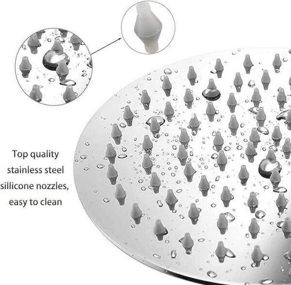 8 Round Shower Head Chrome Stainless Steel Rainfall Overhead Bathroom Large UK - Image 9