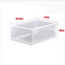 6 Pack Transparent Shoe Storage Boxes Hard Plastic Stackable Shoe Box Organiser