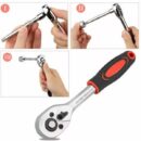 46PCS 1/4&quote; Socket Wrench Screwdriver Bits Ratchet Driver Kit Repairing Tool Set