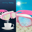 Children&apos;s anti-fog swimming goggles pink swimming pool goggles suitable for teenagers and children swimmers hot sale