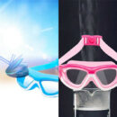Children&apos;s anti-fog swimming goggles pink swimming pool goggles suitable for teenagers and children swimmers hot sale