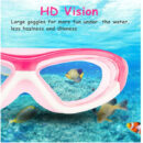Children&apos;s anti-fog swimming goggles pink swimming pool goggles suitable for teenagers and children swimmers hot sale